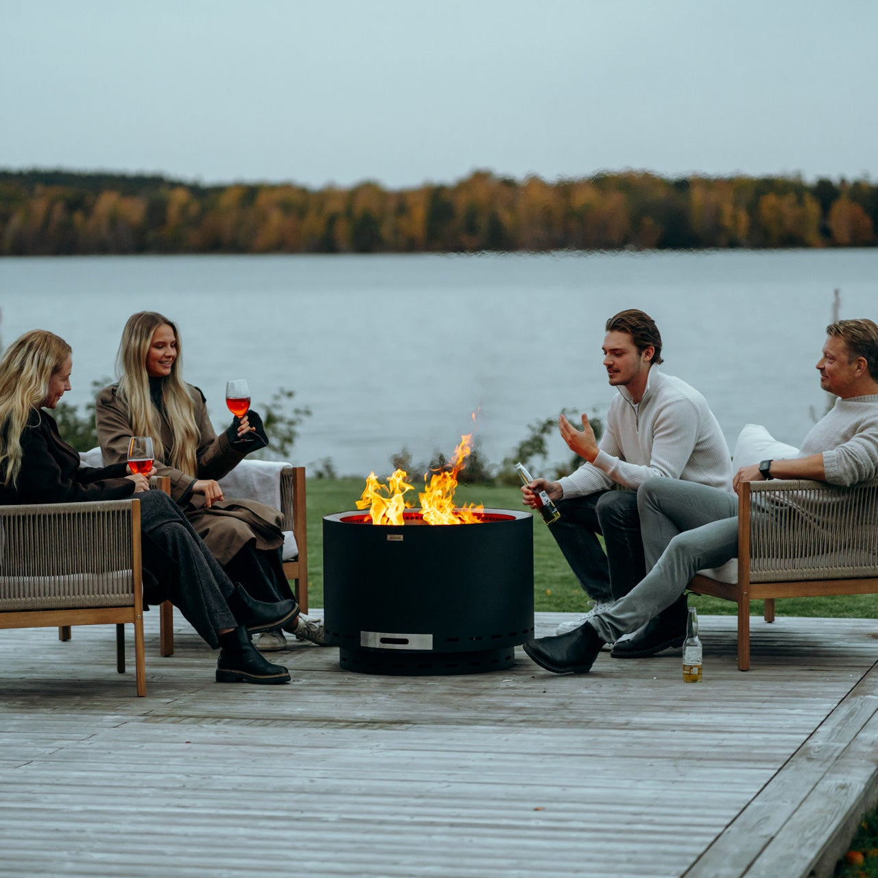 Set: Lunda + flame salmon board