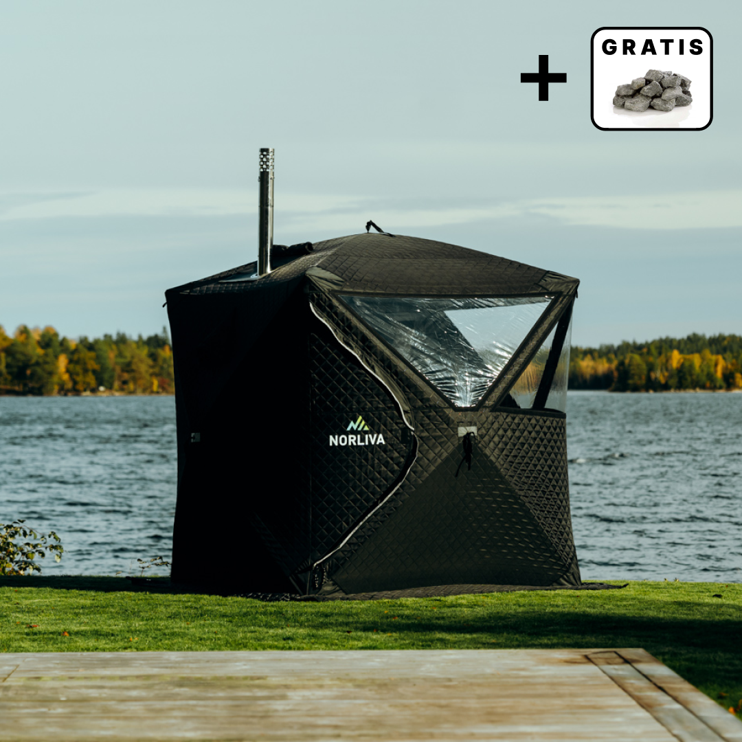 Mobile sauna tent Isen 2.0 with sauna stove