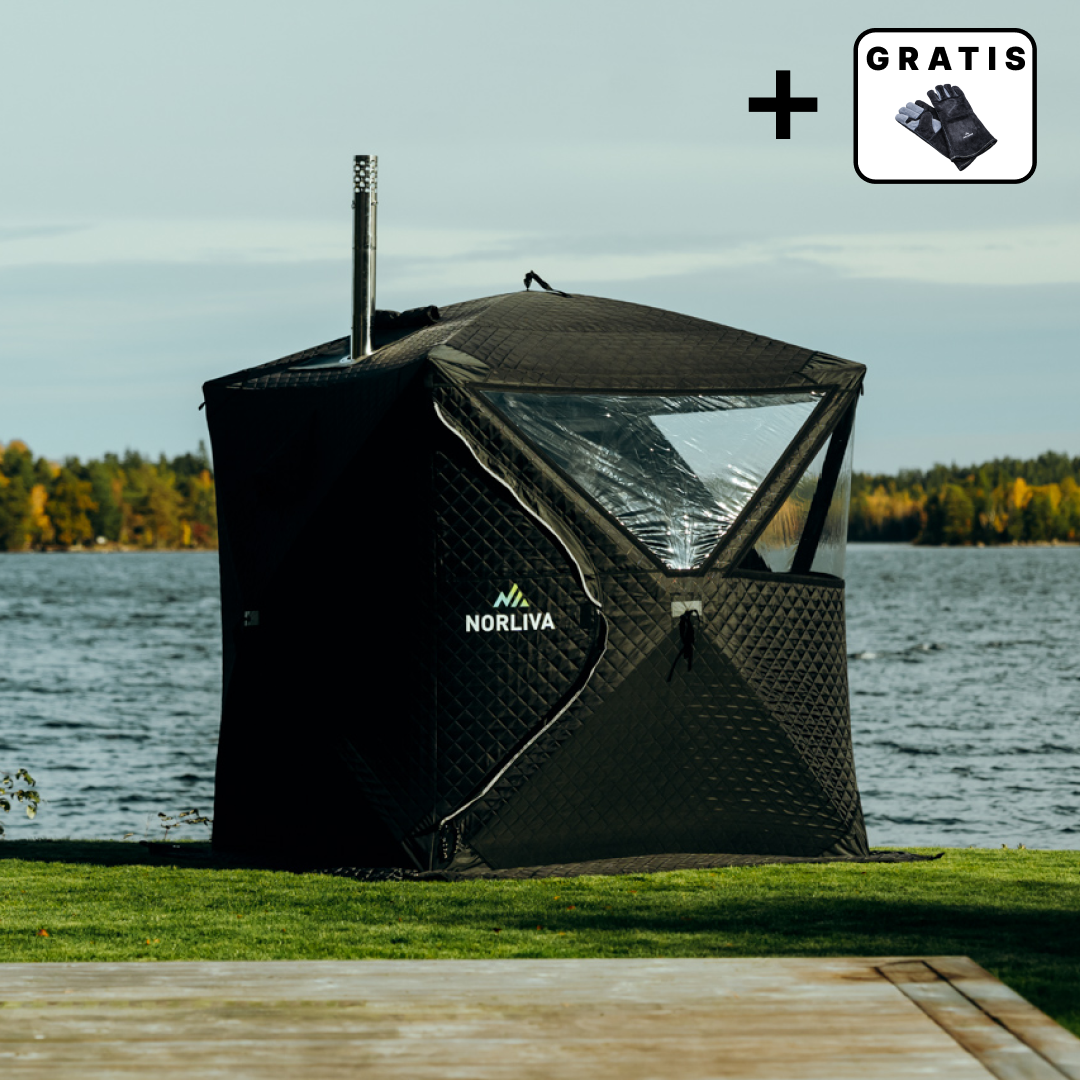 Mobile sauna tent Isen 2.0 with sauna stove