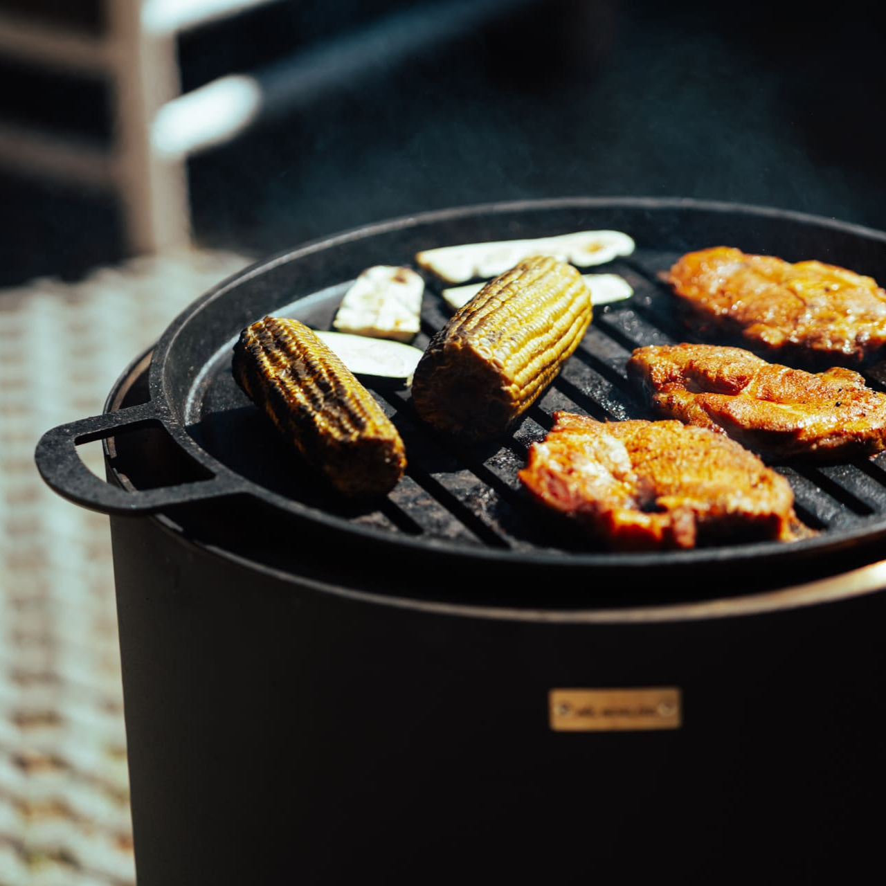 Set: Skara + lid + cast iron grill grate