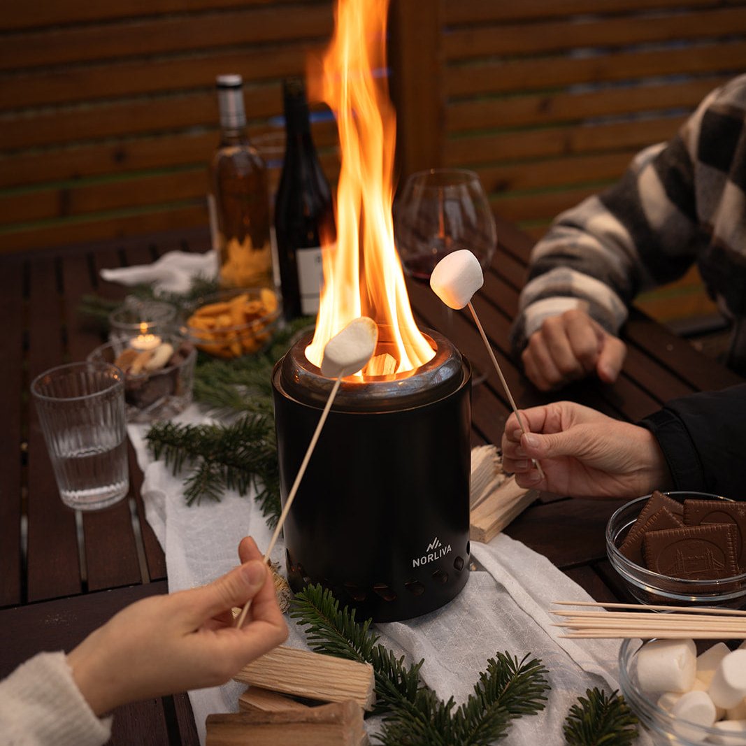 Smokeless tabletop fire Lulea