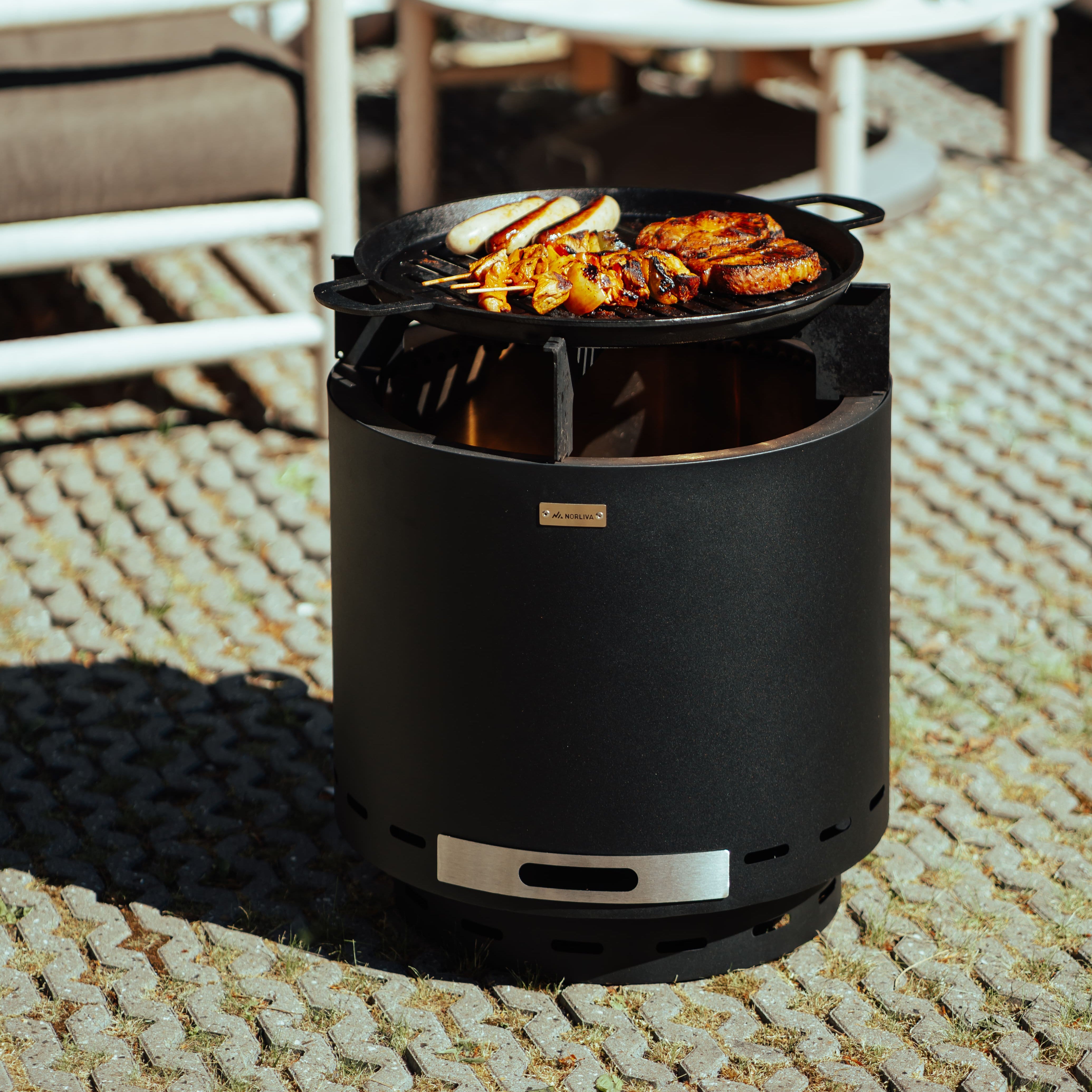 Set: Skara + lid + cast iron grill grate