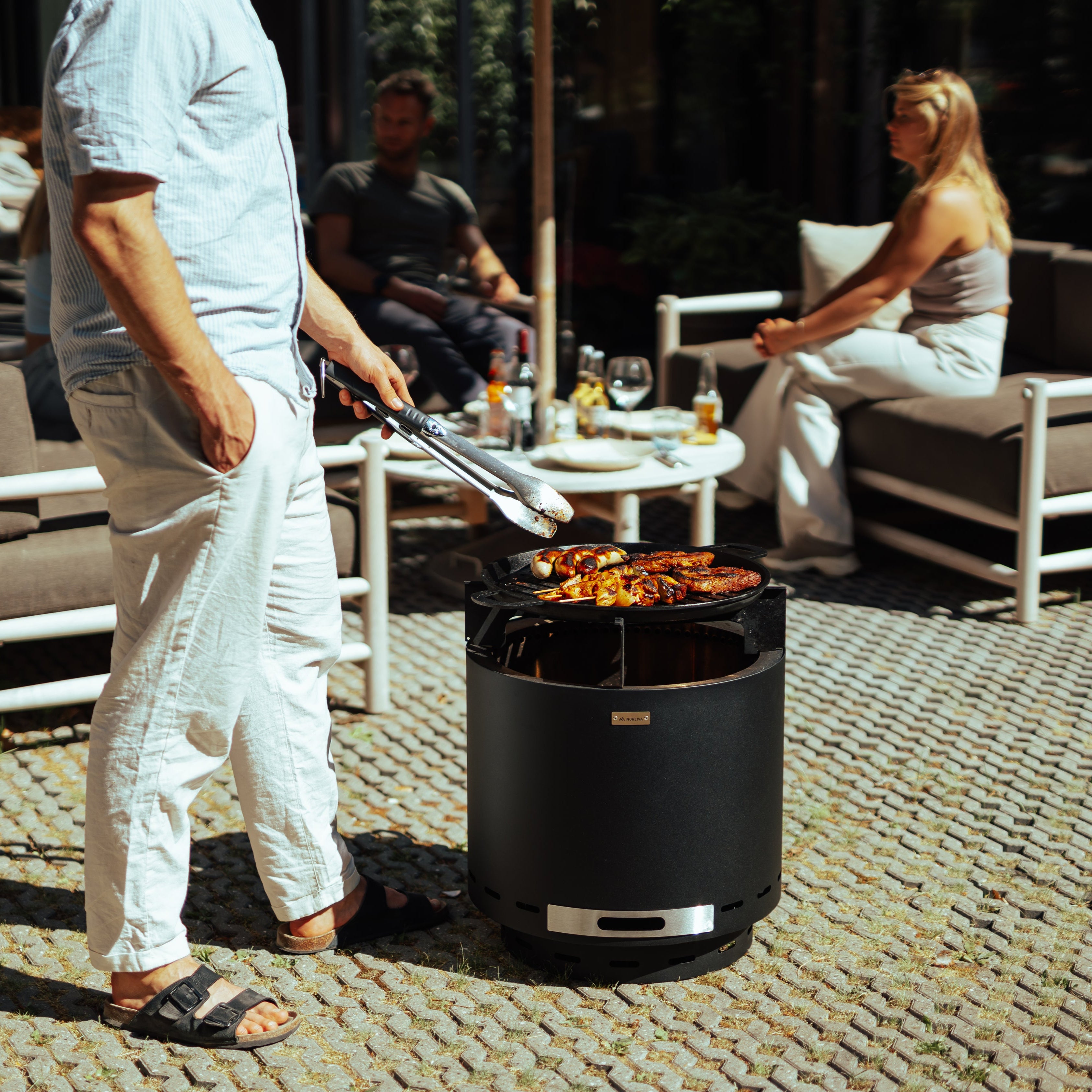 Set: Skara + lid + cast iron grill grate