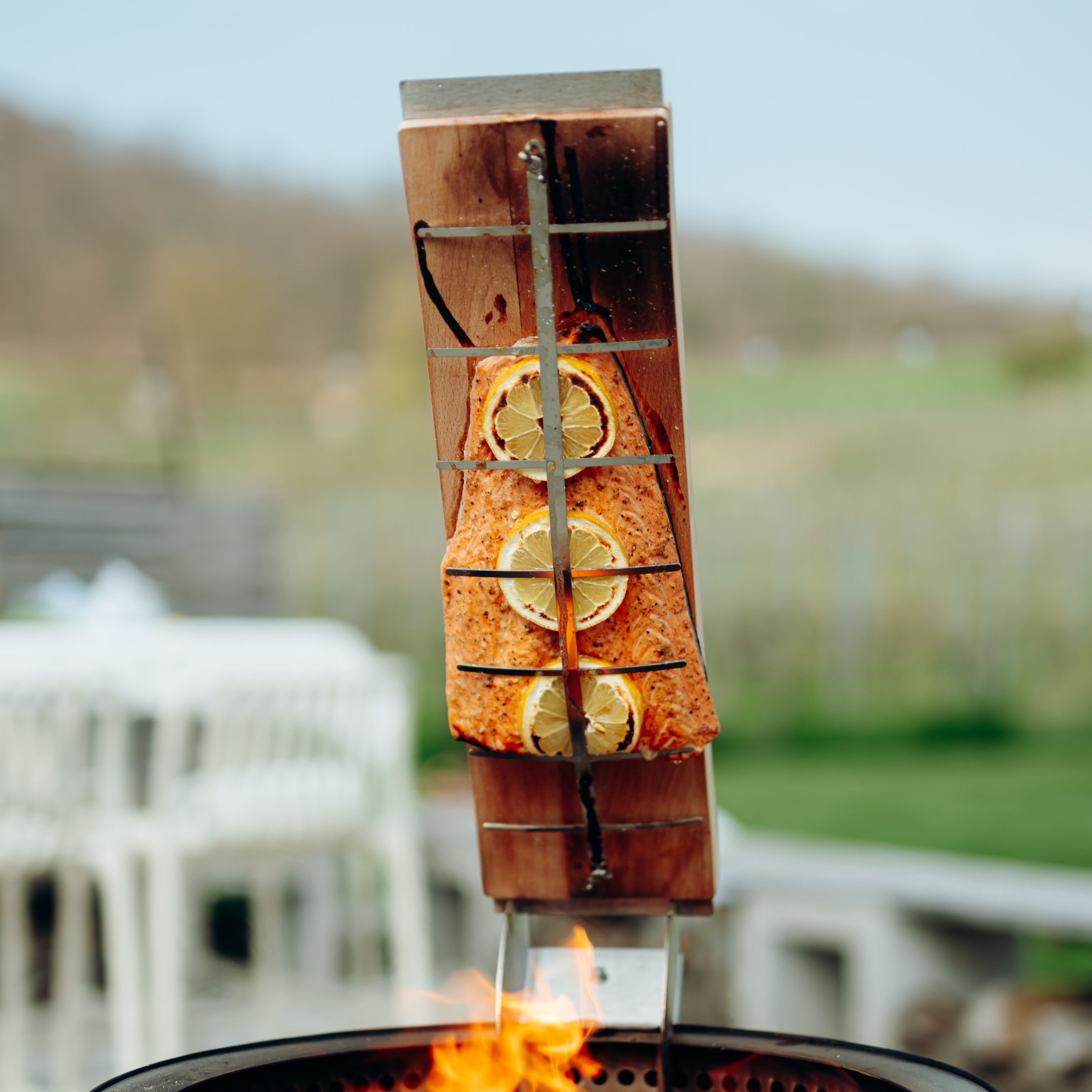 Set: Lunda + flame salmon board