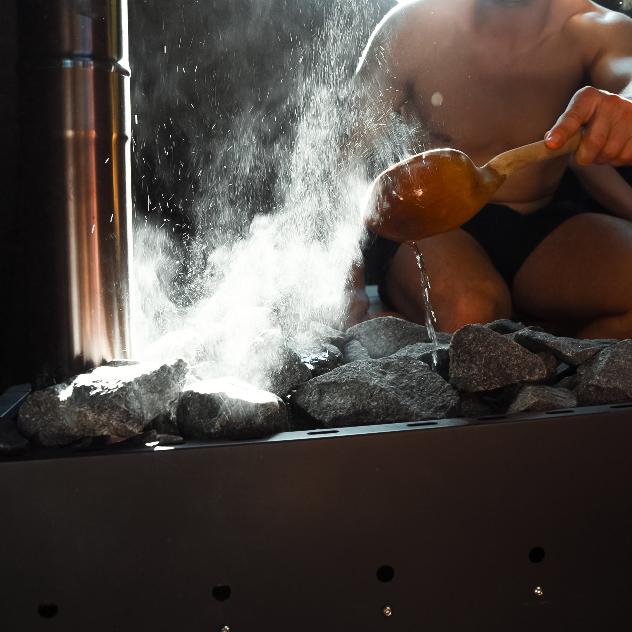 Set: Sauna tent Isen 2.0 + Stove + Sauna accessories + Rain protection + Benches + Ice bath