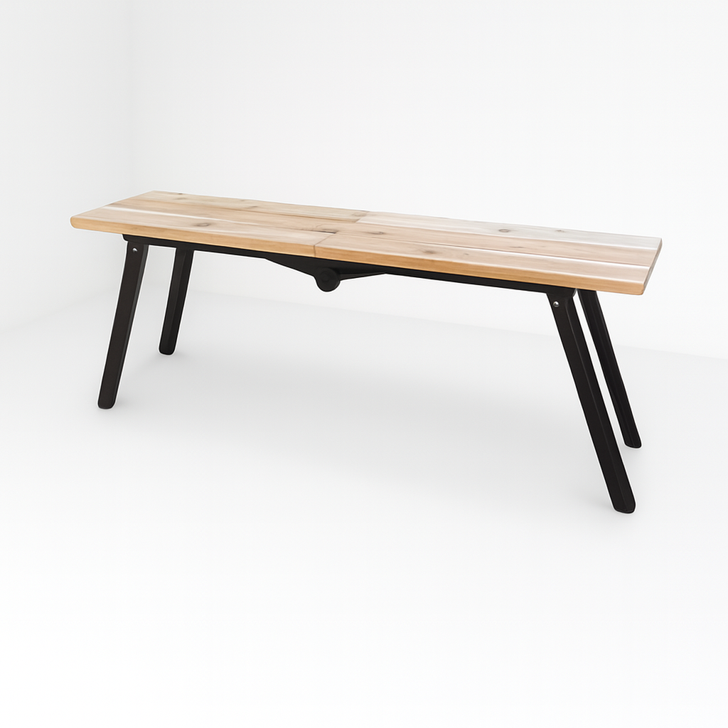 Folding sauna bench made of cedar wood