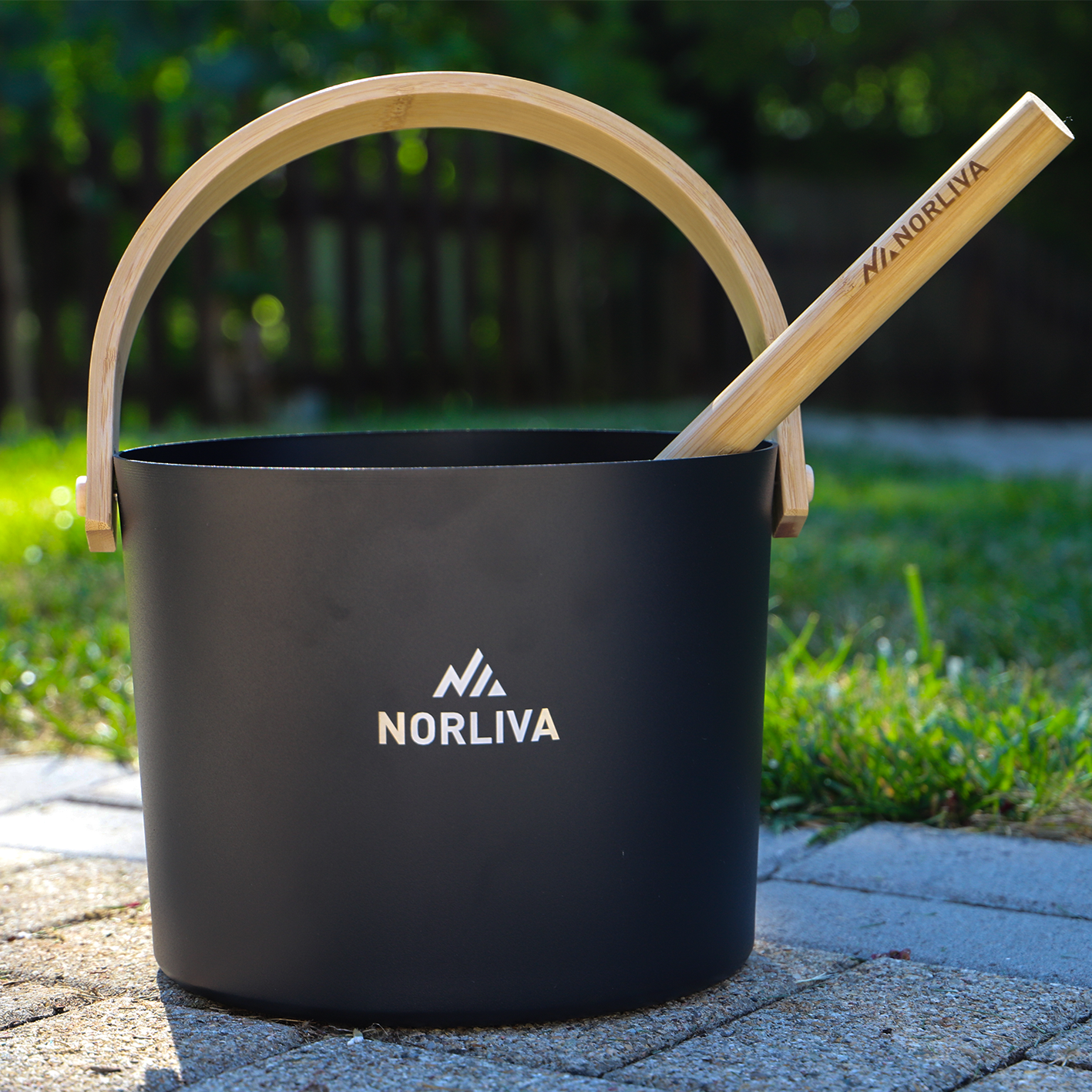 Sauna bucket and ladle