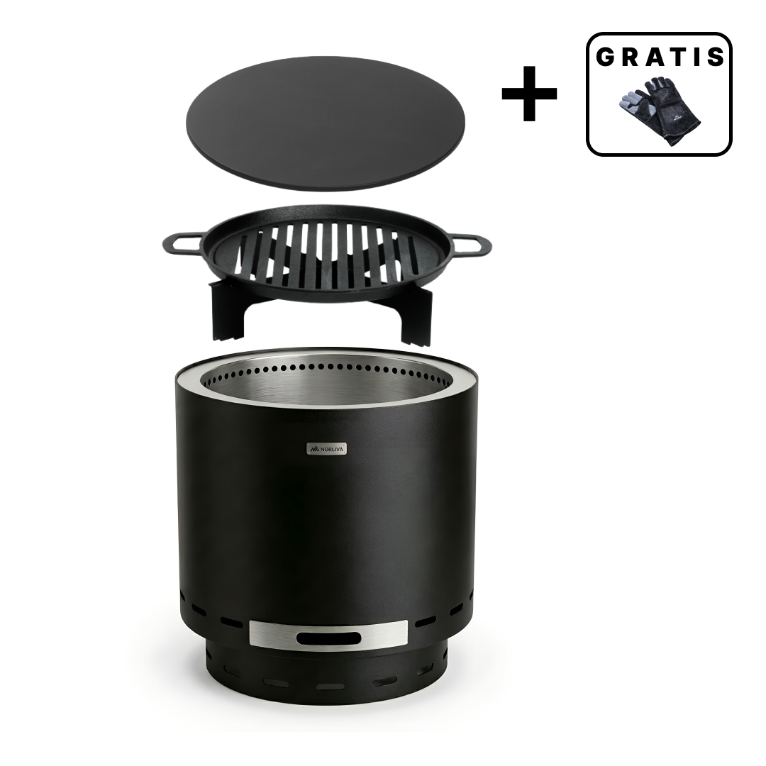 Set: Skara + lid + cast iron grill grate