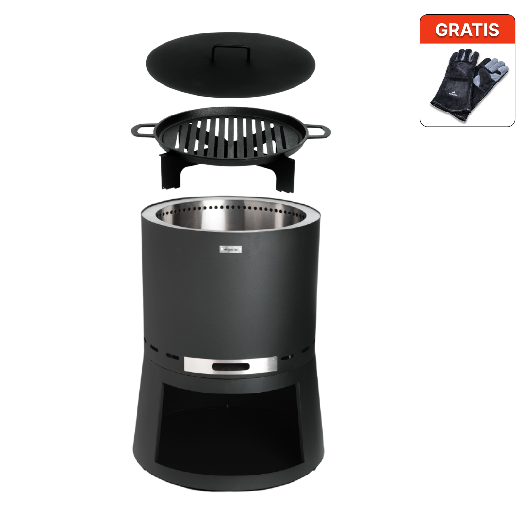 Set: Skara Pluss + Lid + Cast Iron Grill Grate