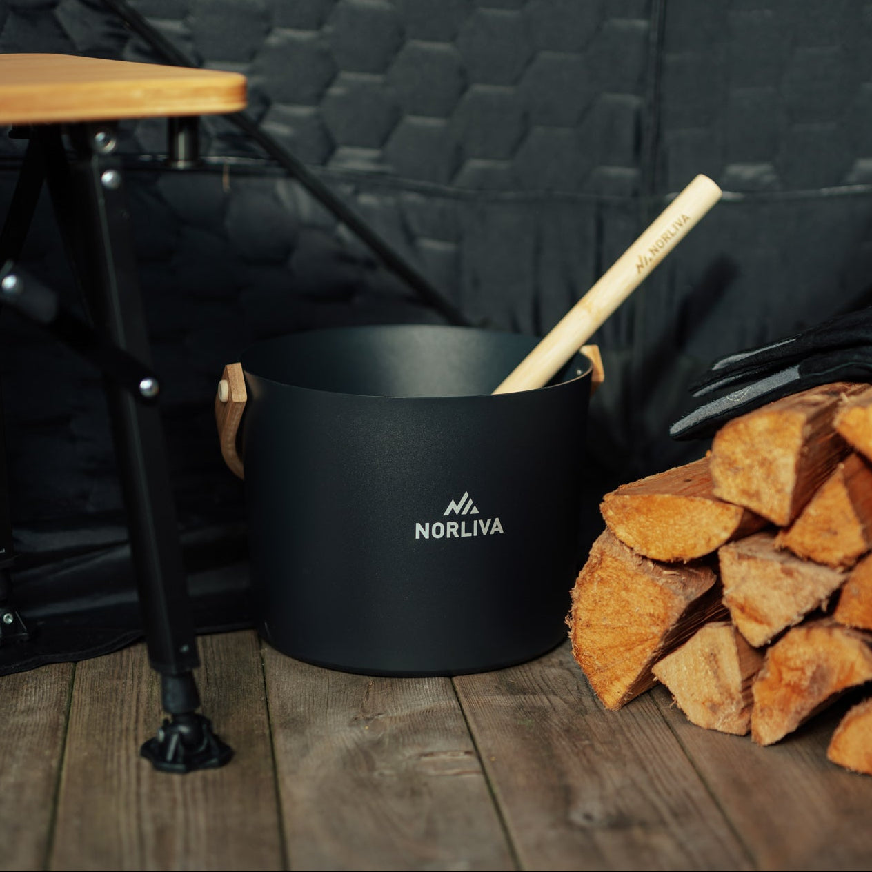 Sauna bucket and ladle