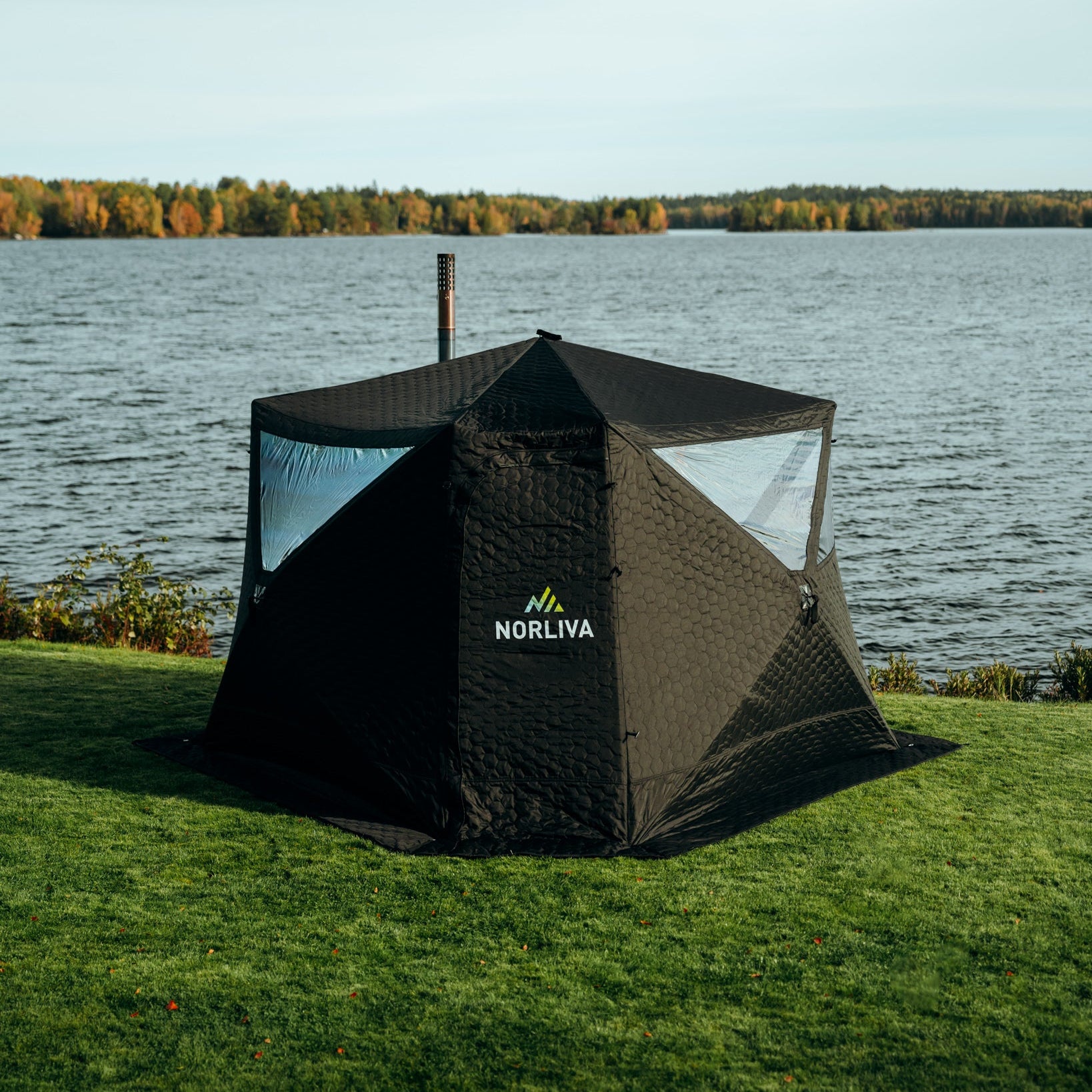 Set: Sauna tent Fjorden + Stove + Sauna accessories + Benches