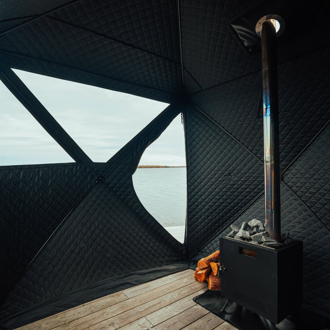 Mobile sauna tent Isen 1.0 with sauna stove - Second chance