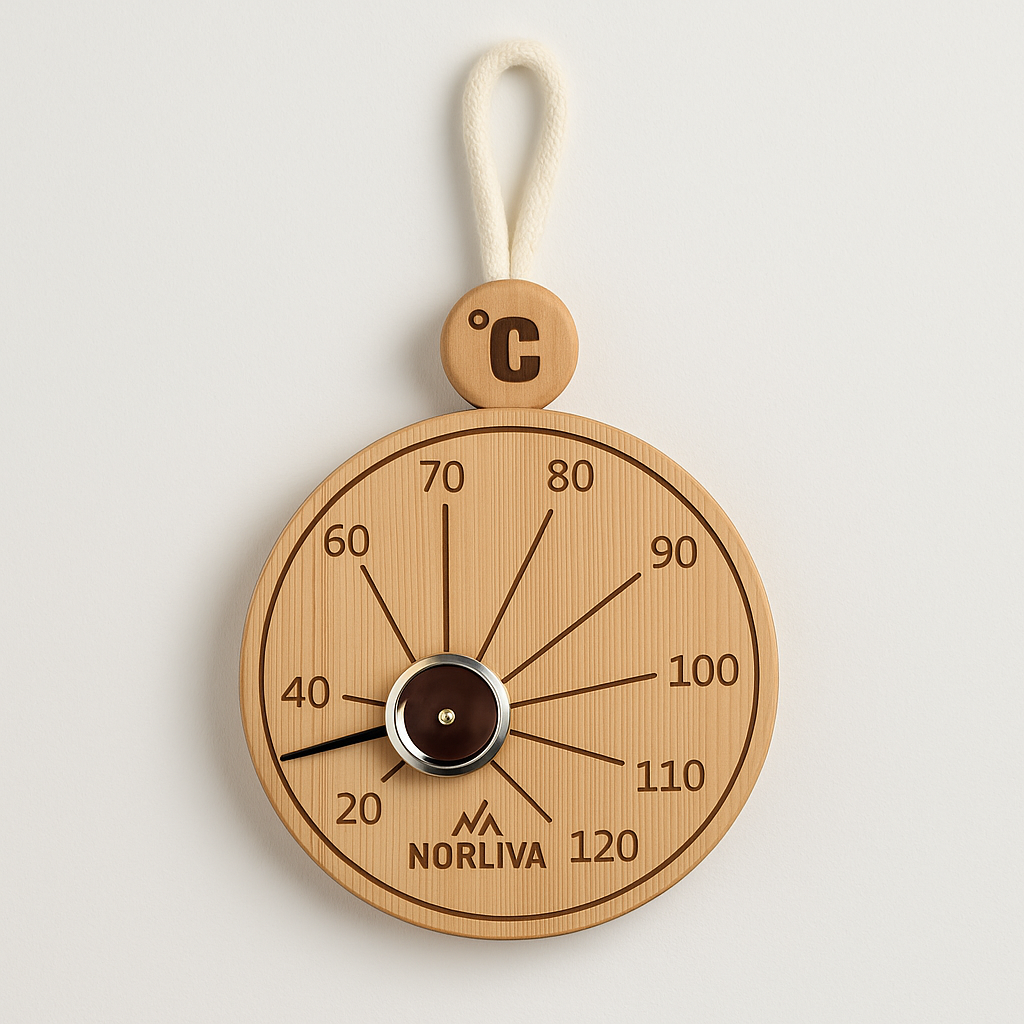 Sauna thermometer, hangable