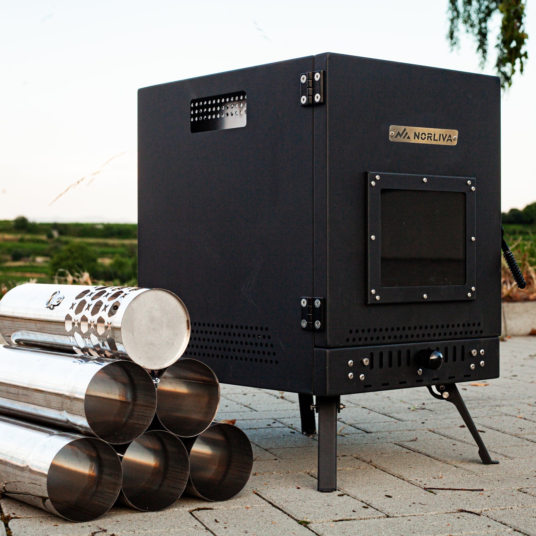 Set: Sauna tent Isen 2.0 + stove + sauna accessories