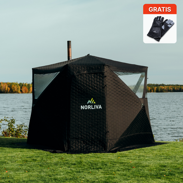 Mobile sauna tent Dalen with sauna stove