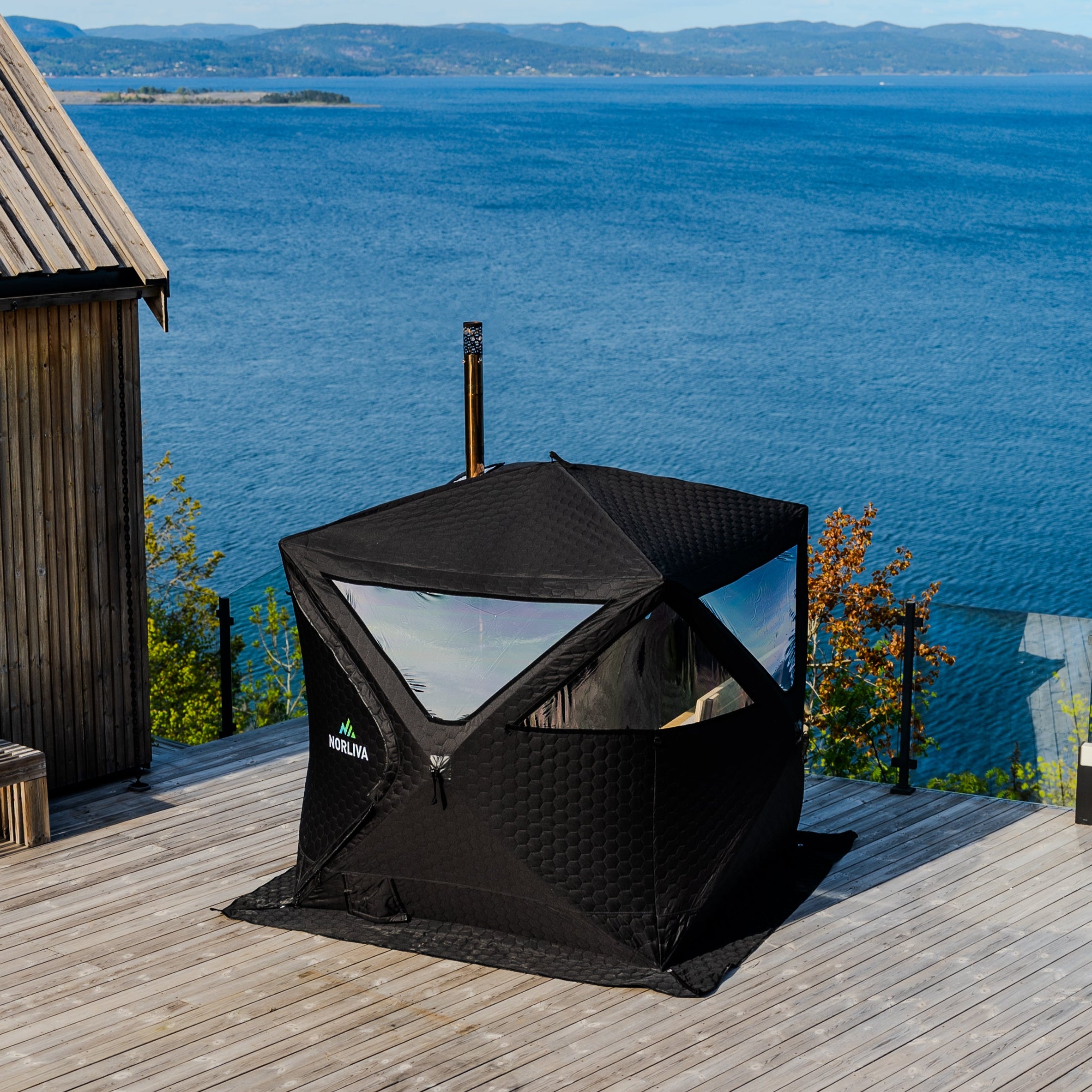 Mobile sauna tent Isen 2.0 with sauna stove