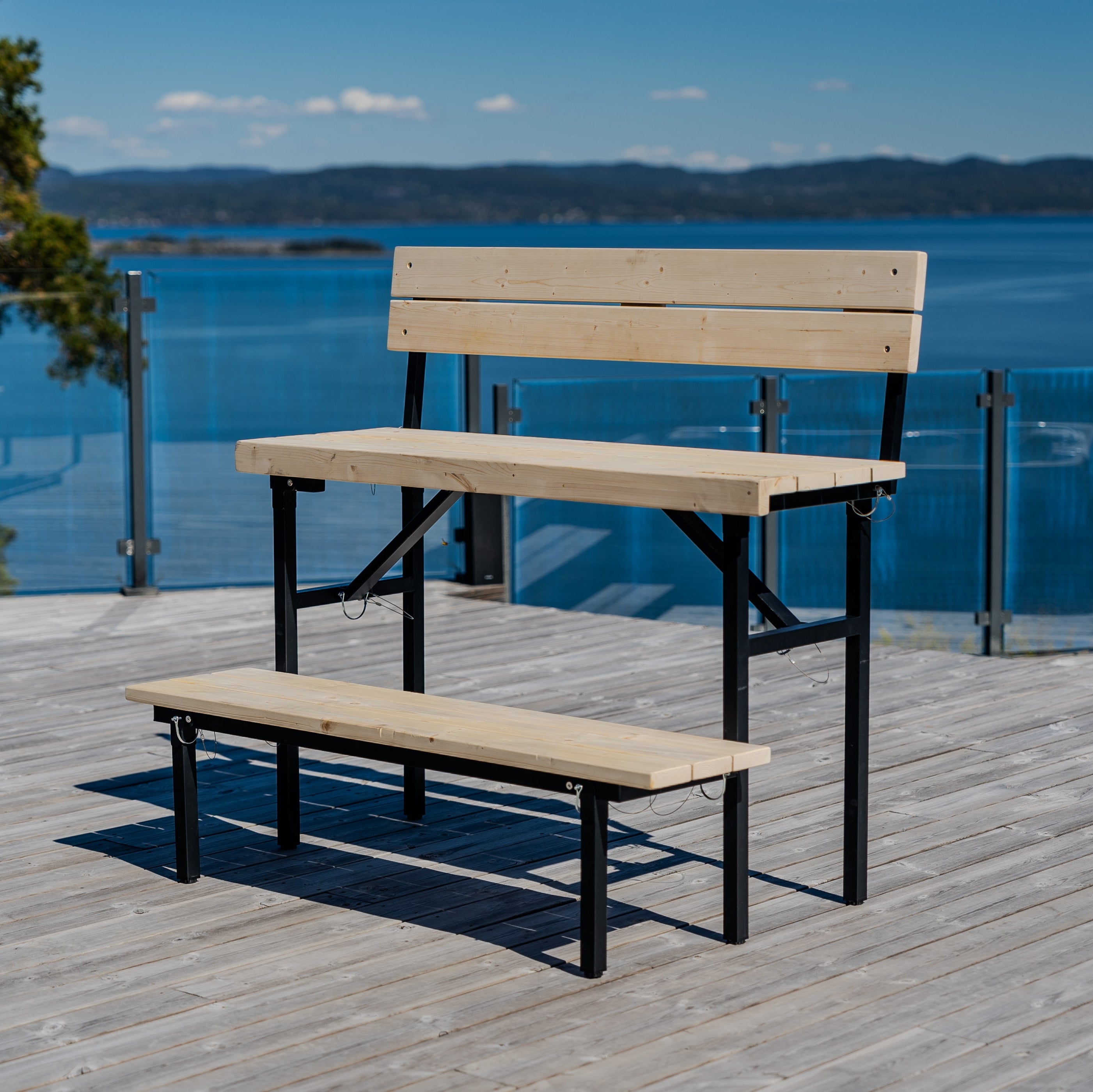 Set: Sauna Tent Dalen 3.0 + Stove + Sauna Accessories + Rain Protection + Two-Tier Bench