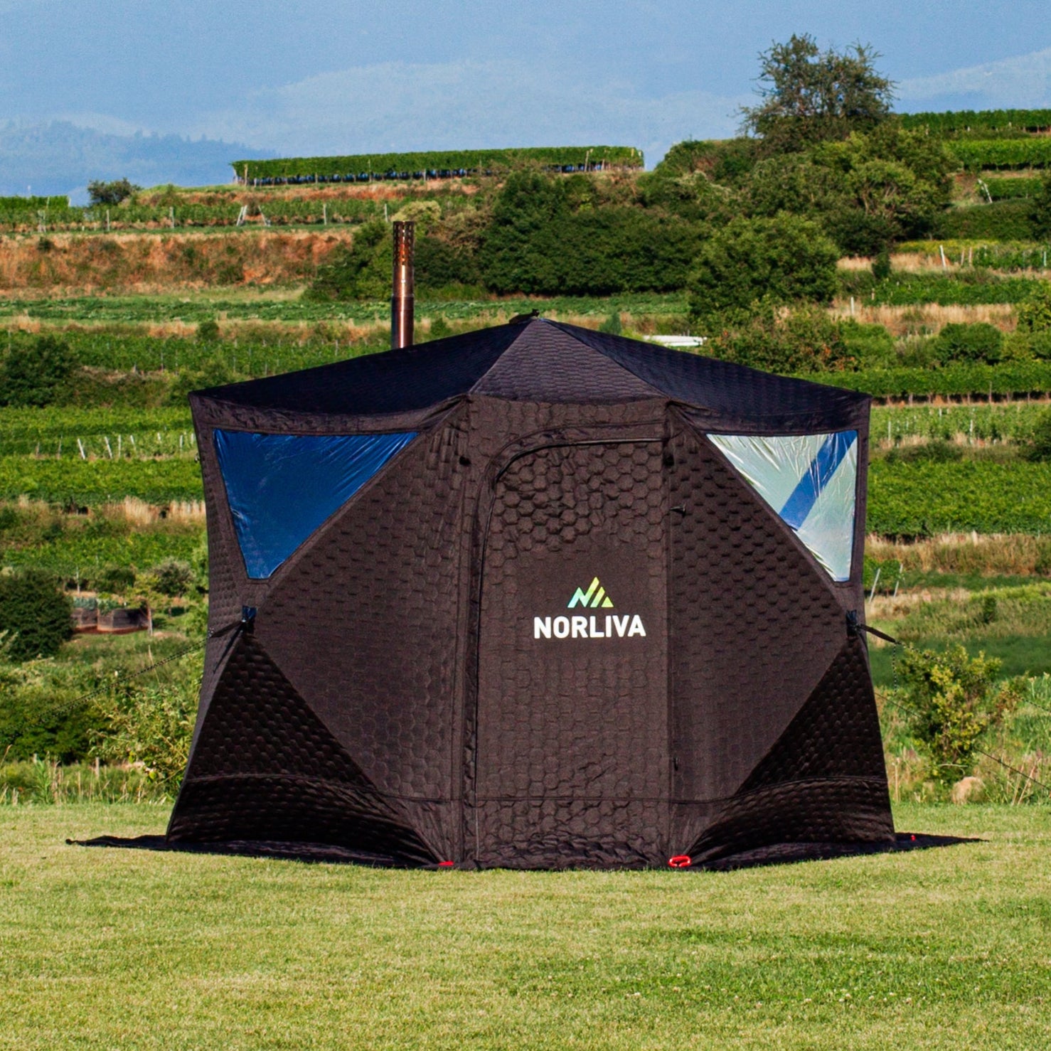 Mobile sauna tent Dalen with sauna stove
