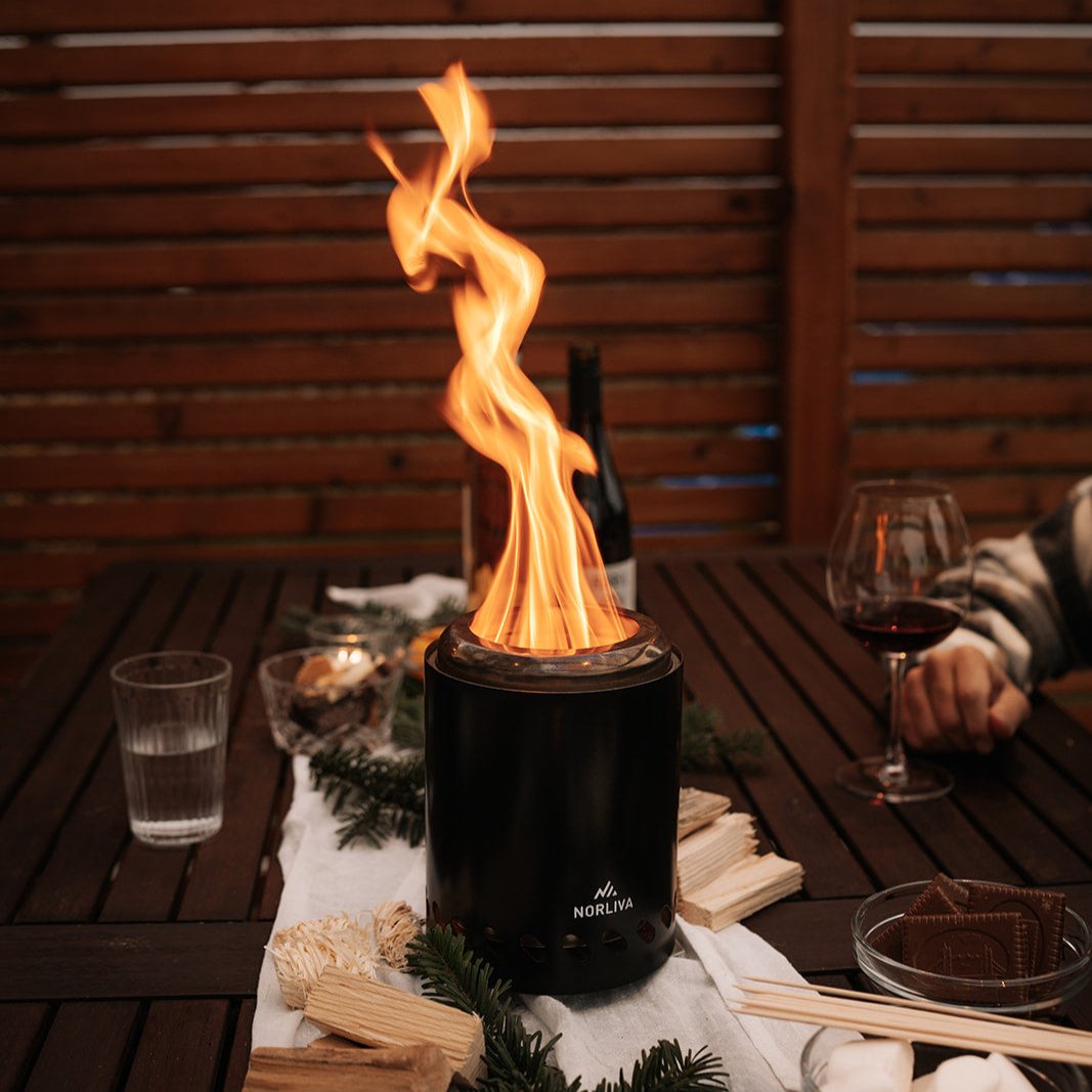 Smokeless tabletop fire Lulea