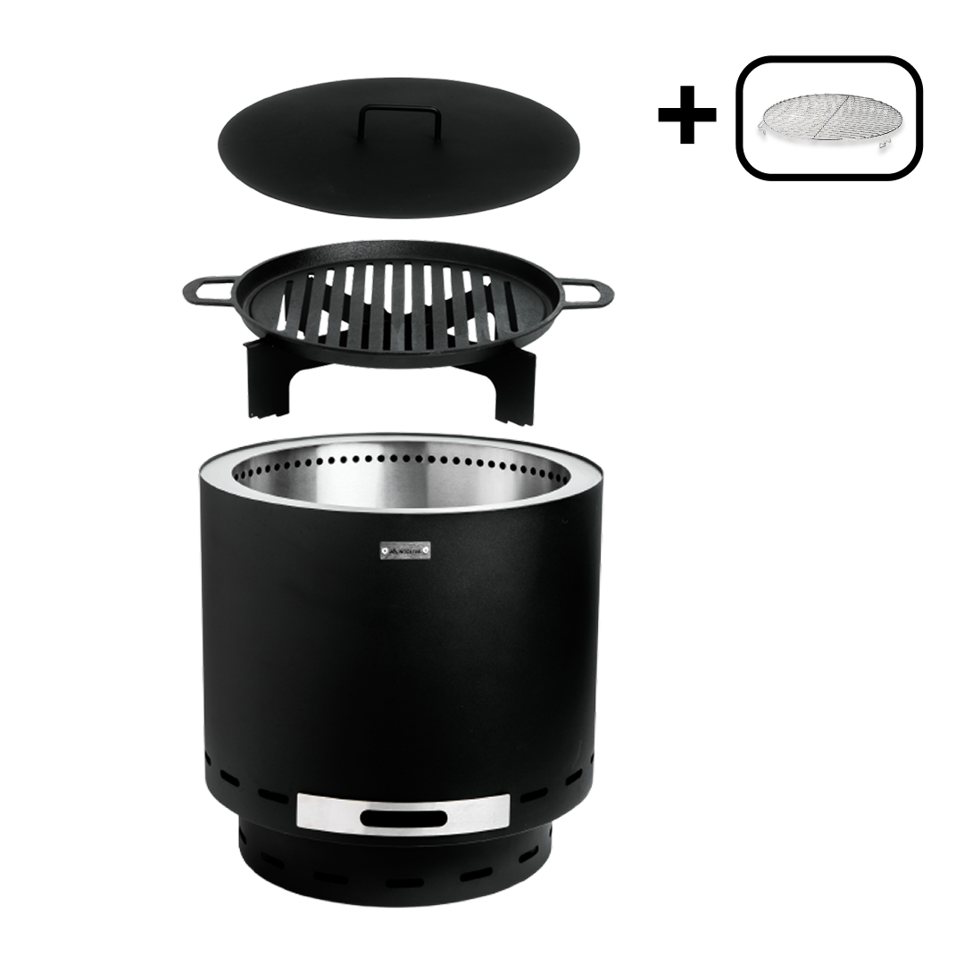 Set: Skara + lid + cast iron grill grate