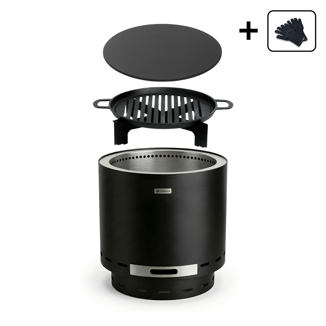 Set: Skara + lid + cast iron grill grate