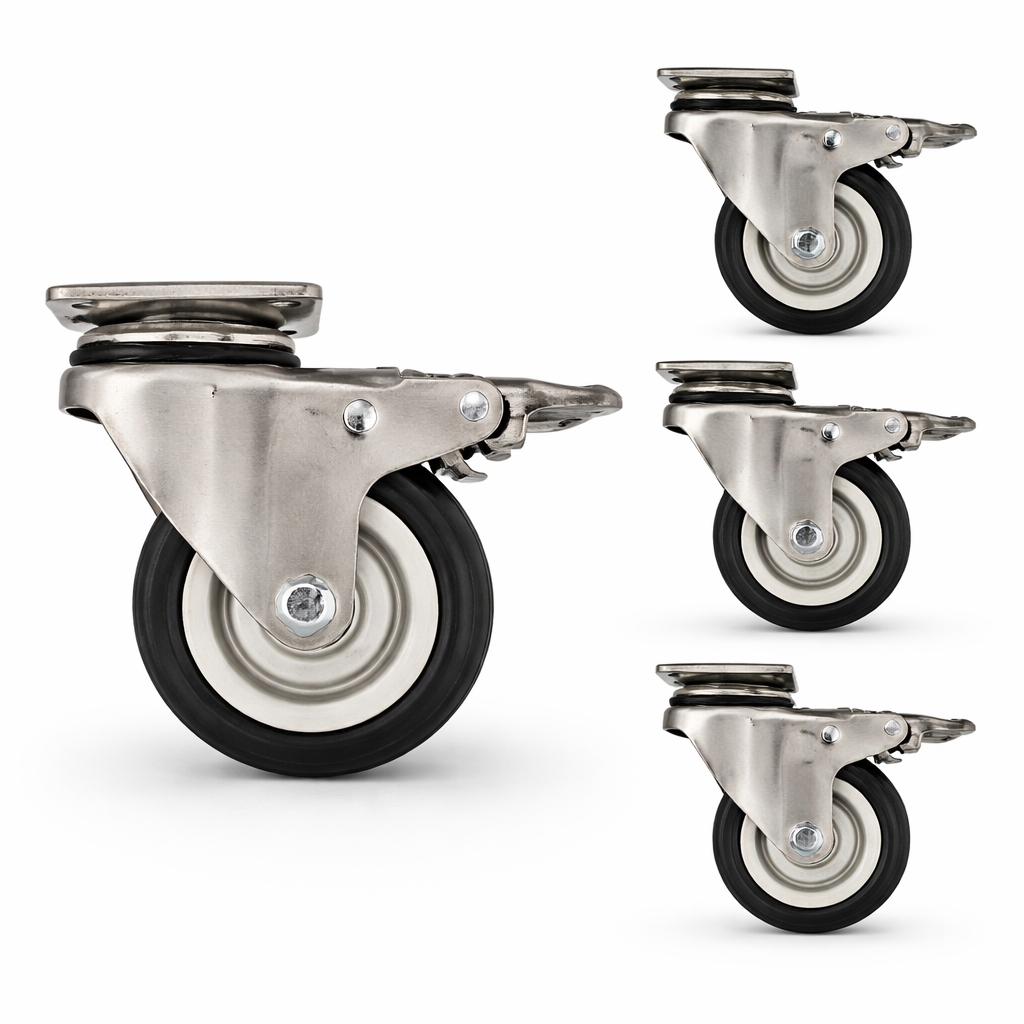 Rollen-Set für Feuerplatten-Grill Aska, 4 Stück